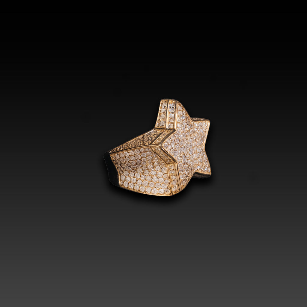 10k Diamond star ring