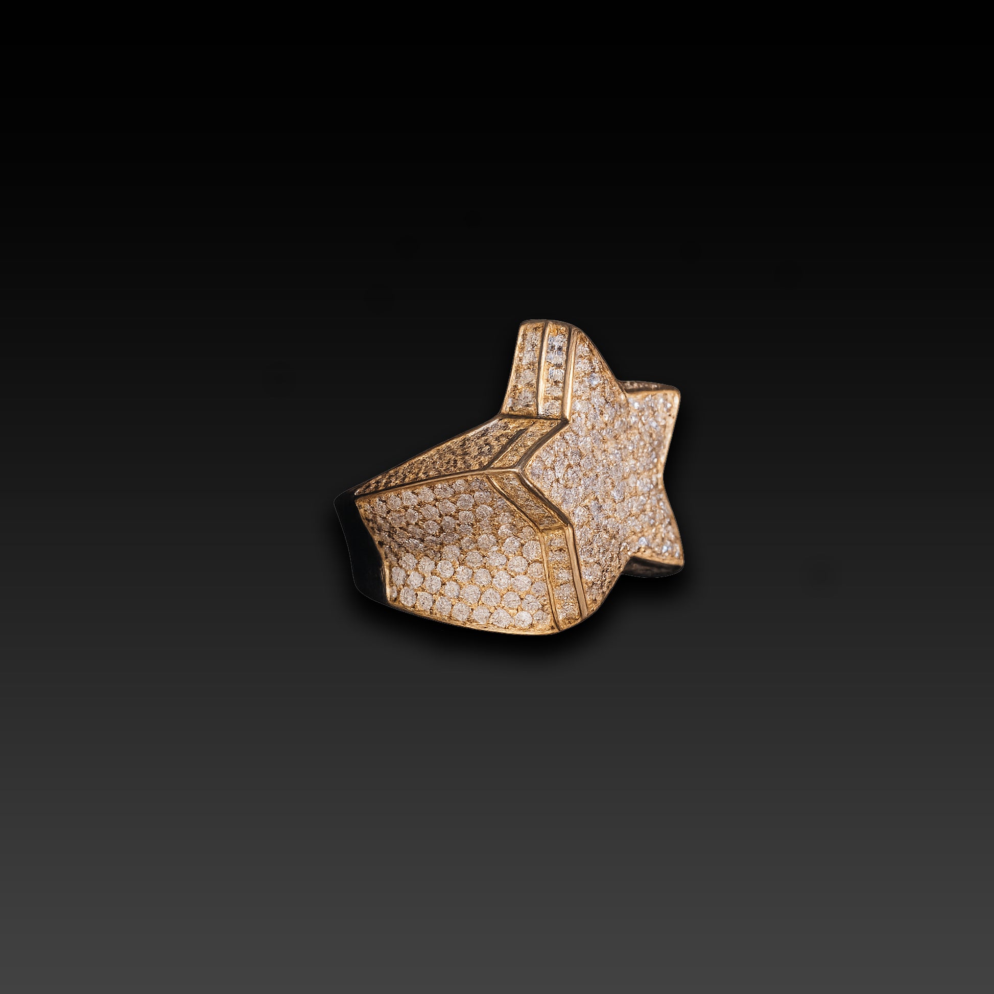 10k Diamond star ring